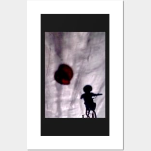 Biker With Red Balloons Shadows Posters and Art